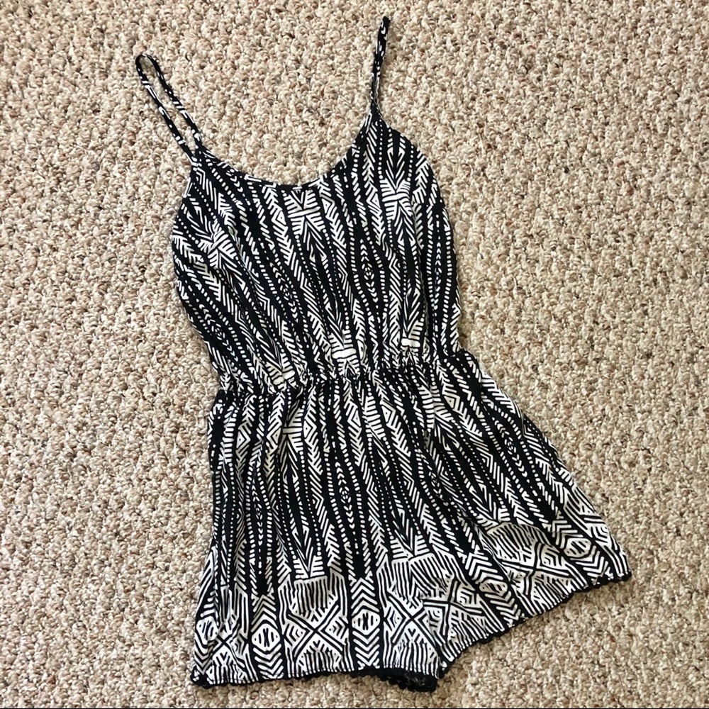 Geometric Print Romper